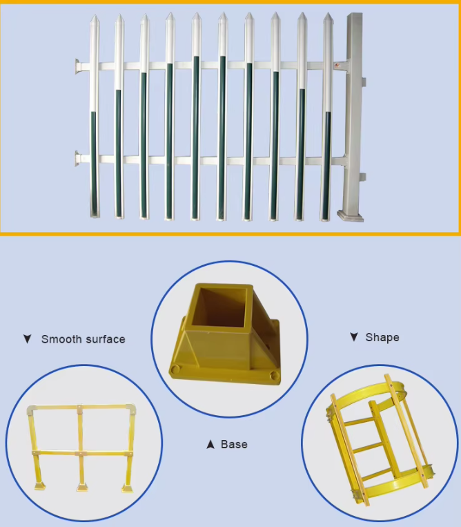 FRP GRP Weather Proof Fiberglass Handrail For Outdoor Steps Square Tube ...