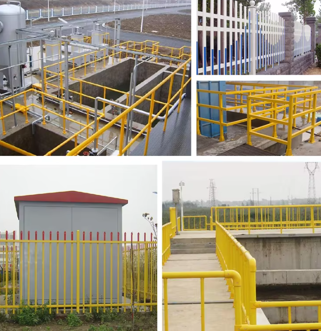FRP GRP Weather Proof Fiberglass Handrail For Outdoor Steps Square Tube ...