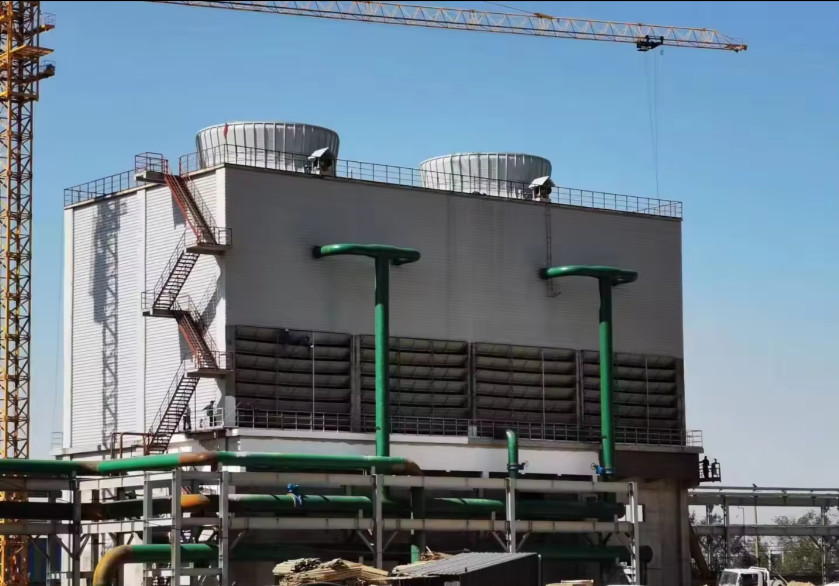 600 Ton Frp Square Cross Flow Industrial Cooling Tower single air inlet ...