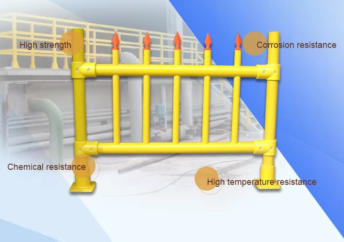 FRP GRP Weather Proof Fiberglass Handrail For Outdoor Steps Square Tube ...