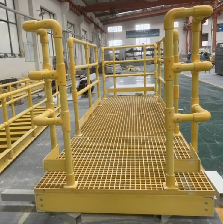 FRP GRP Weather Proof Fiberglass Handrail For Outdoor Steps Square Tube ...