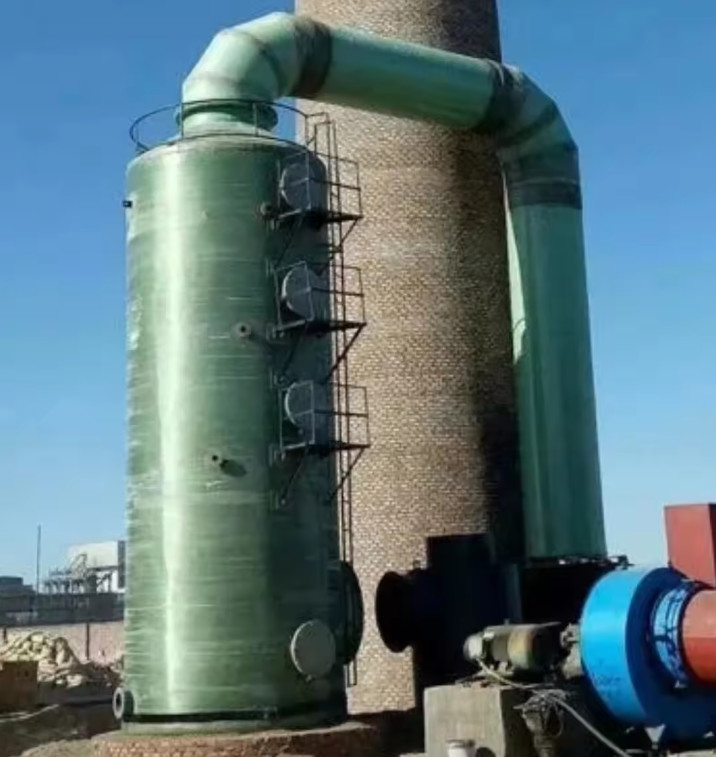Cleansorb Column Waste Gas Scrubber Adsorption Column Frp desulfurization Tower ...