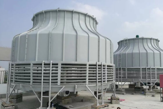 Fiber FRP GRP counter flow water Cooling Tower Circular square Cooling Tower high efficiency  high capacity
