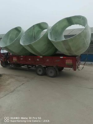 Large FRP Elbow 45 Deg To 135 Deg GFRP Pipe Fittings Anti Corrossion Heat For Industry Chemical Pollution
