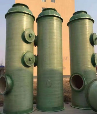 FRP GRP Mini Exhaust FRP Desulfurization Tower / Purification Gas Scrubber