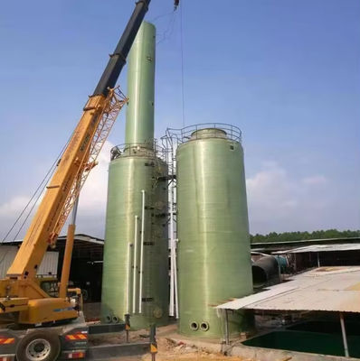 FRP Power Plant Flue Gas Desulfurization Tower exausted waste  Gas Scrubber Tower purification tower frp high efficiency