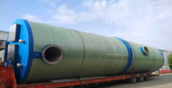 High Quality FRP Sewage Pumping Station GRP Fiberglass Integrated Prefabricated Pumping Station wastewater treatment