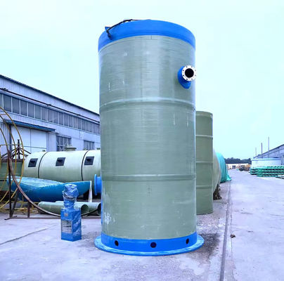 High head Frp Integrated Lifting Pumping Station Rainwater Collection Frp prifabricated Buried Sewage Pumping Station
