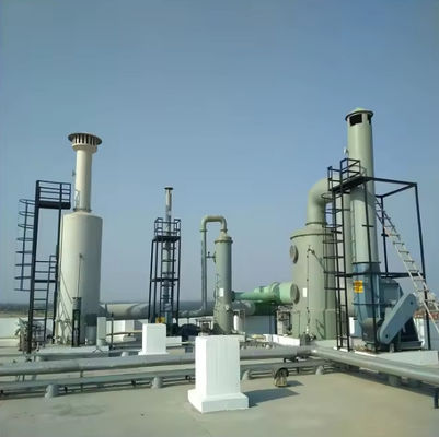 Cyclone Plate FRP Packed Tower  Air Scrubber Fume Treatment Desulfurization Tower For Chemical Industry