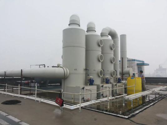 Industrial Waste Gas Scrubber FRP GRP Desulfurization Tower For Odor Smell Removal