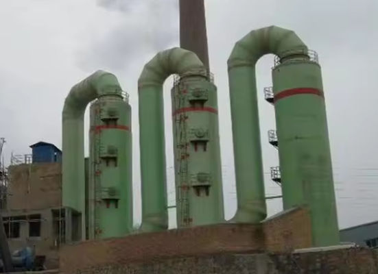Waste Gas Scrubber Adsorption Column Frp desulfurization  Tower Industrial Gas GRP Purification Tower
