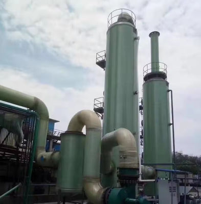 Waste Gas Scrubber Adsorption Column Frp desulfurization  Tower Industrial Gas GRP Purification Tower