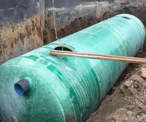 Fiberglass Winding FRP Septic Tank With Ordinary Pressure Low Maintence Long Service Life