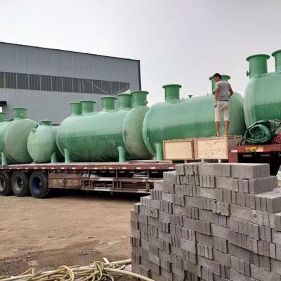 Customized FRP Fiberglass Reinforced Polyester Septic Tanks Sewage Treatment